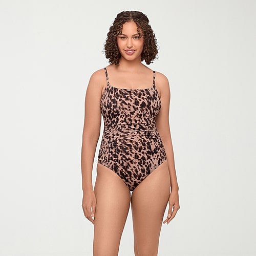 S3 Swim Womens Animal Moderate Coverage One Piece Swimsuit, Medium, Brown S3 Swim Womens Animal Moderate Coverage One Piece Swimsuit, Medium, Brown