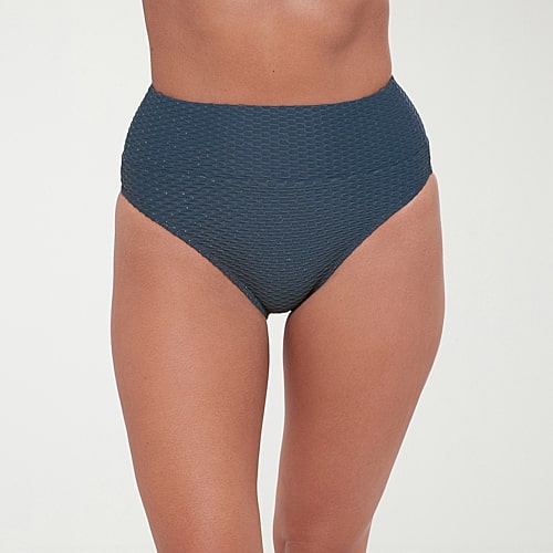 S3 Swim Womens Moderate Coverage High Waist Bikini Swimsuit Bottom, Small, Blue