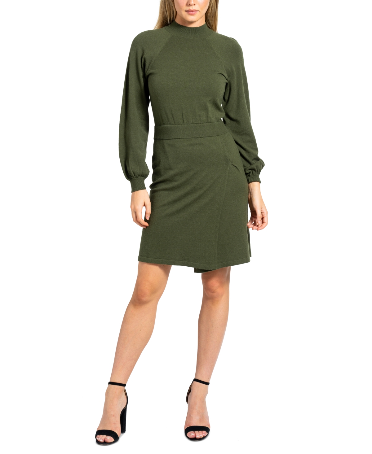 Sam Edelman Women’s Mock Neck Long-Sleeve Sweater Dress – Loden Sam Edelman Women’s Mock Neck Long-Sleeve Sweater Dress – Loden