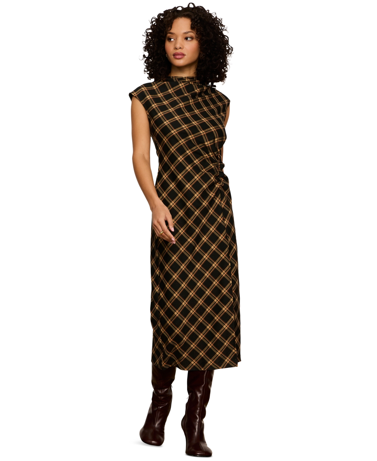 Sanctuary Women’s Autumn Edit Plaid Sleeveless Midi Dress – Autumn Goldie Plaid Sanctuary Women’s Autumn Edit Plaid Sleeveless Midi Dress – Autumn Goldie Plaid