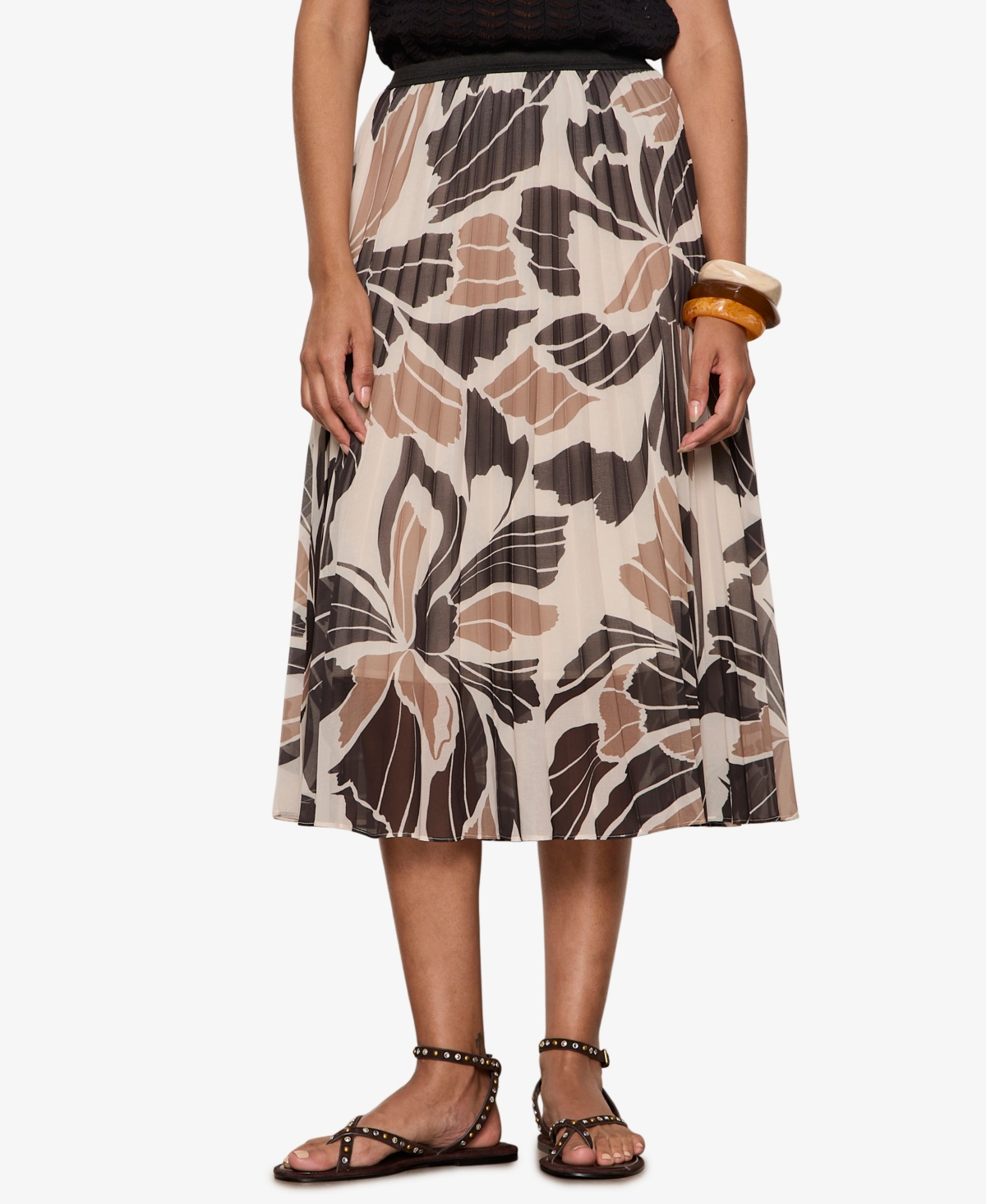 Sanctuary Women’s Nostalgia Pleated Polyester Midi Skirt – Lotus Sanctuary Women’s Nostalgia Pleated Polyester Midi Skirt – Lotus
