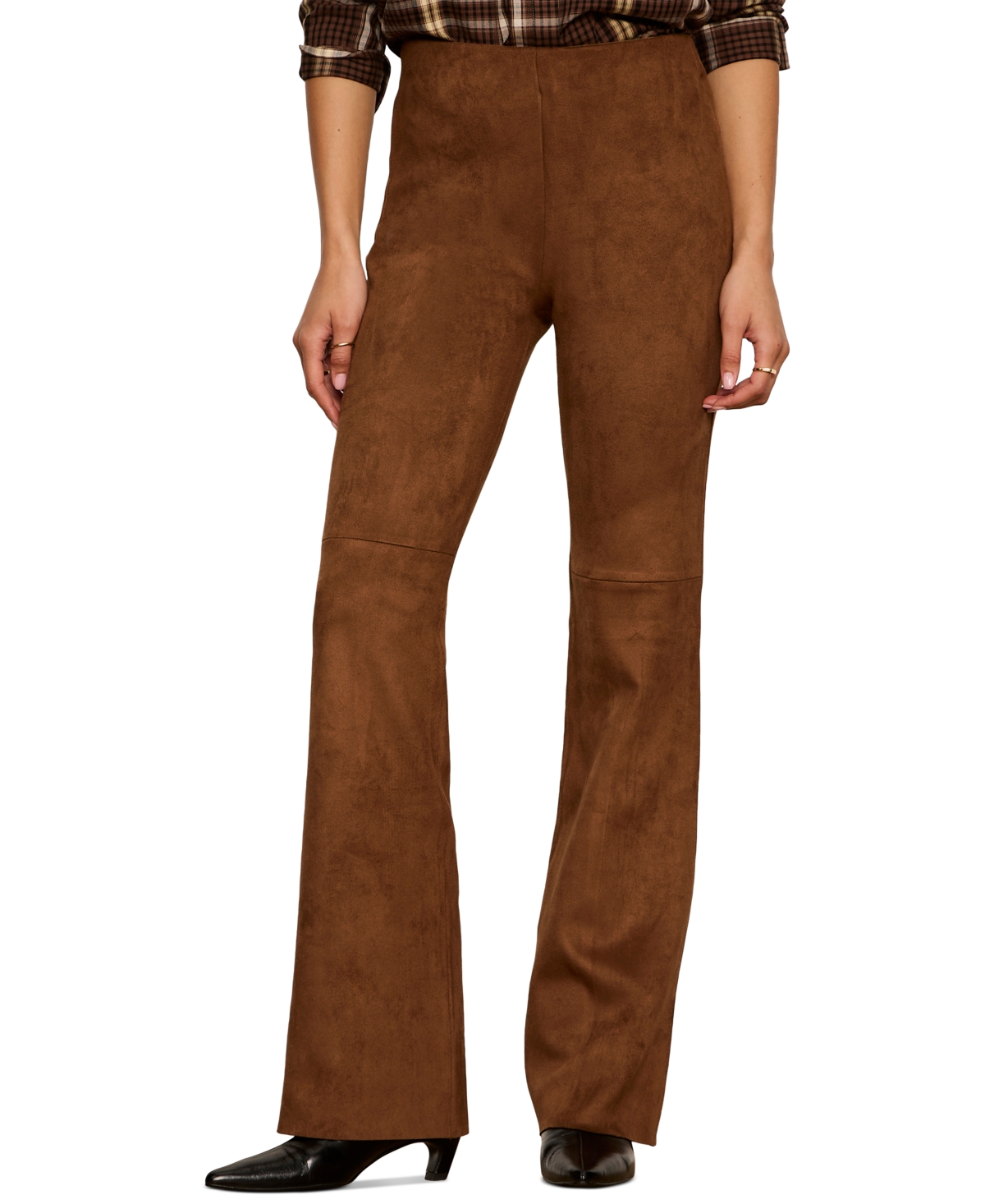 Sanctuary Women’s Sashay Faux-Suede Flare Leggings – Cocoa Powder Sanctuary Women’s Sashay Faux-Suede Flare Leggings – Cocoa Powder