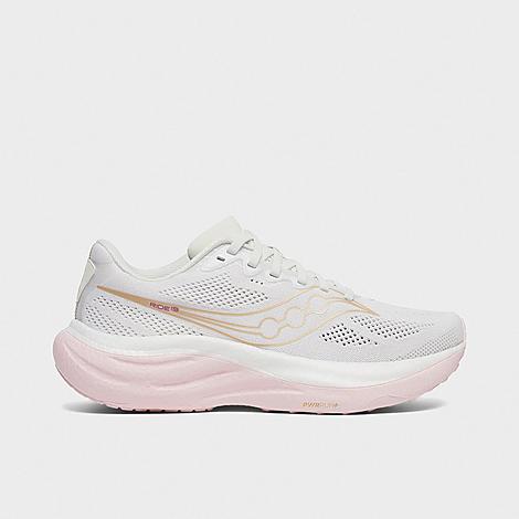 Saucony Women’s Ride 19 Running Shoes in White/Silk Size: 5.0