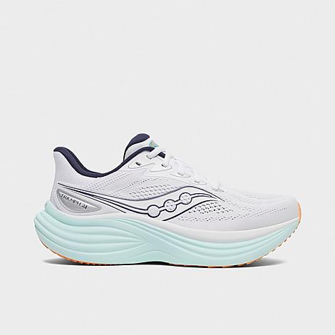 Saucony Women’s Triumph 24 Running Shoes in White/Spa Size: 5.0