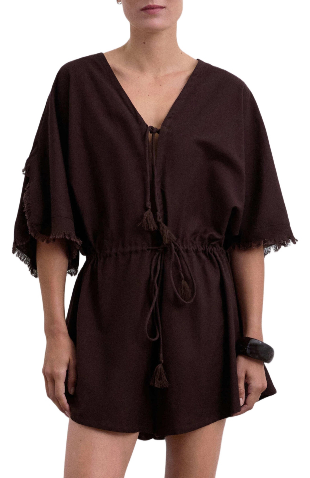 Scalpers Women’s Shortrustic Linen – Brown