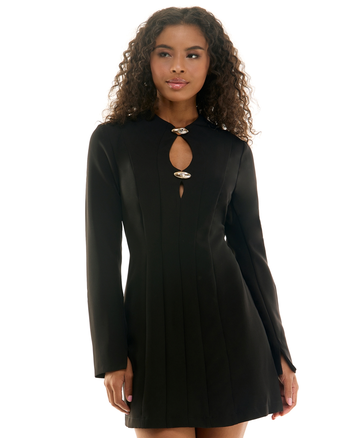 Seni & Cade Juniors’ Mock Neck Mini Dress – Black Seni & Cade Juniors’ Mock Neck Mini Dress – Black