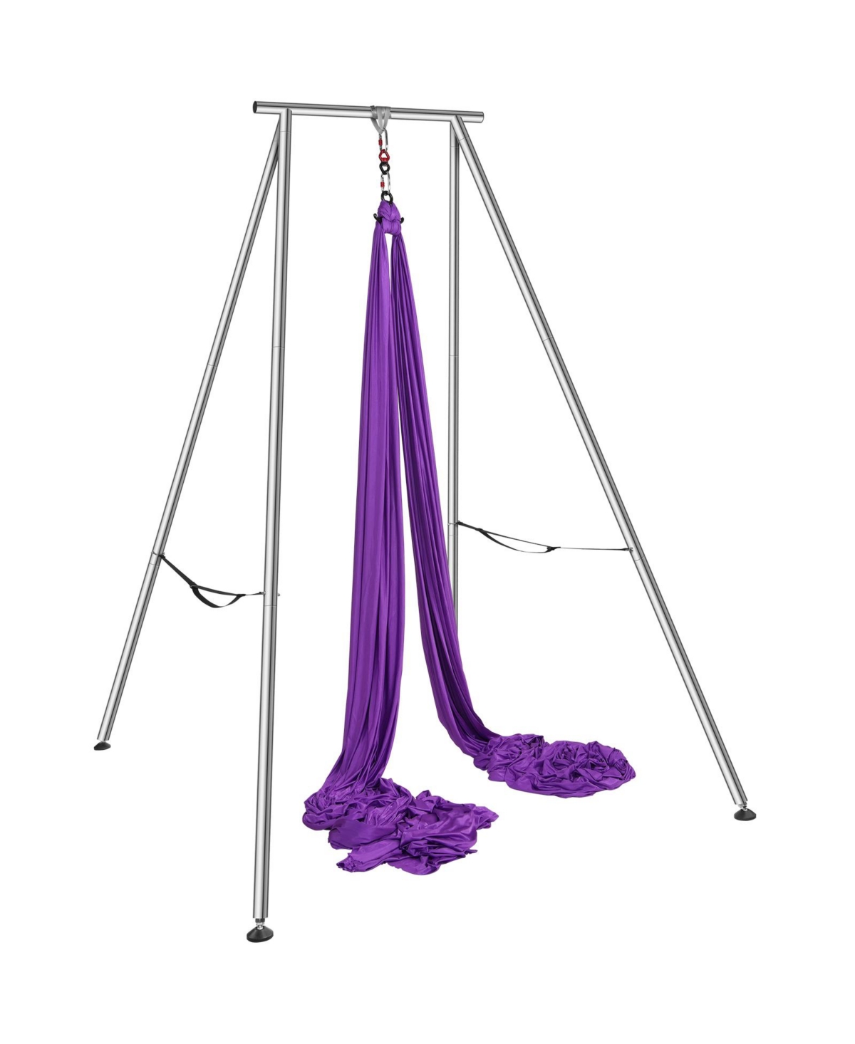 Sevorley Aerial Yoga Stand with Hammock, 9.67 ft Steel Frame, 13.1 Yards Silk, 551 lbs – Purple Sevorley Aerial Yoga Stand with Hammock, 9.67 ft Steel Frame, 13.1 Yards Silk, 551 lbs – Purple