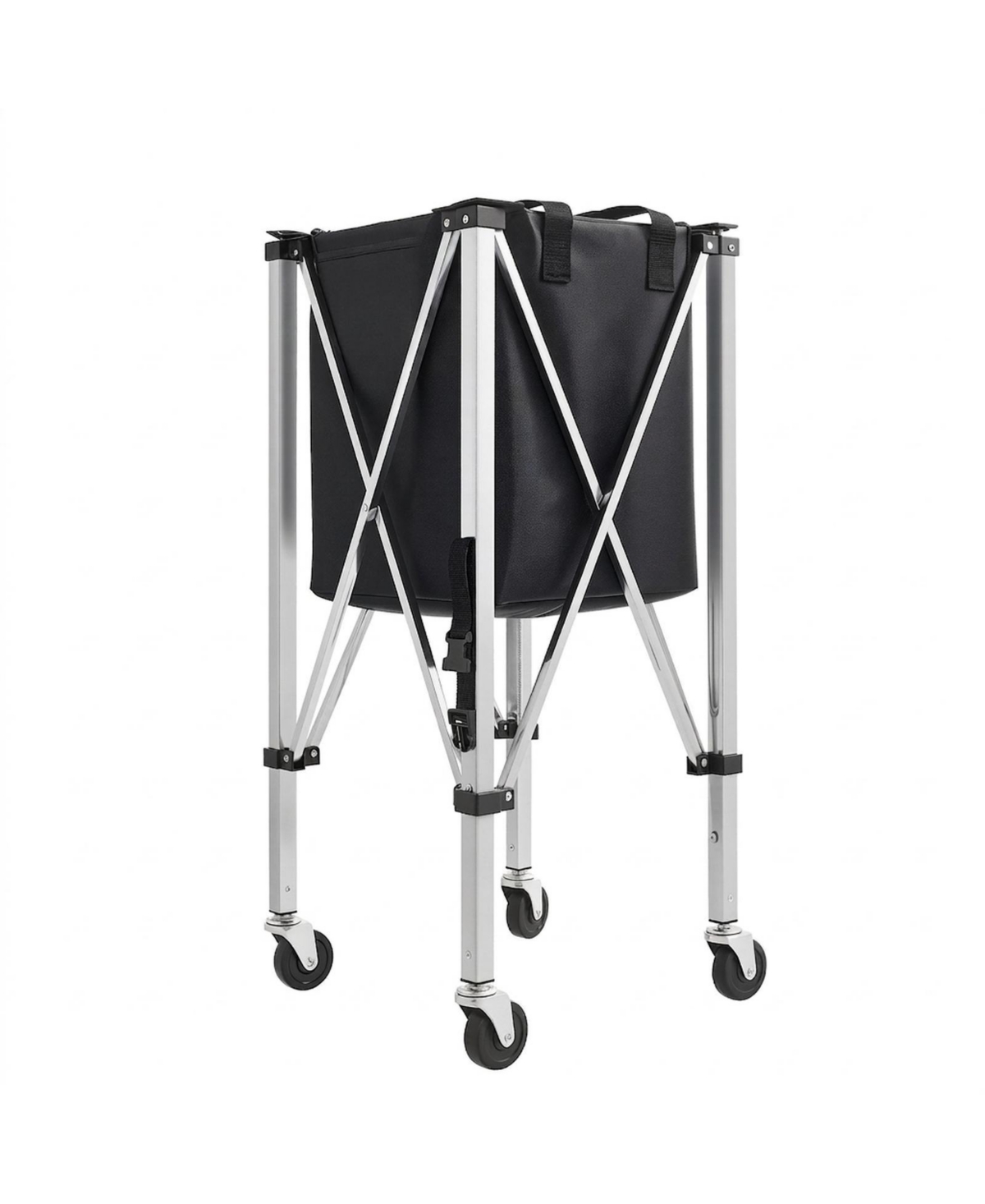 Sevorley Foldable Tennis Ball Hopper Cart with Wheels, Holds 200 Balls – Black Sevorley Foldable Tennis Ball Hopper Cart with Wheels, Holds 200 Balls – Black