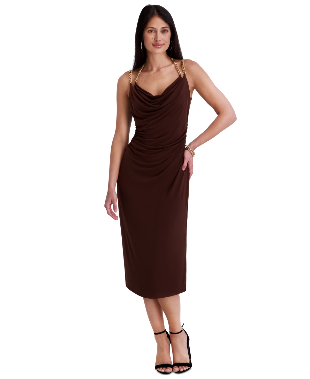 Siena Women’s Jersey Midi Cowl Neck Dress – Chocolate Siena Women’s Jersey Midi Cowl Neck Dress – Chocolate