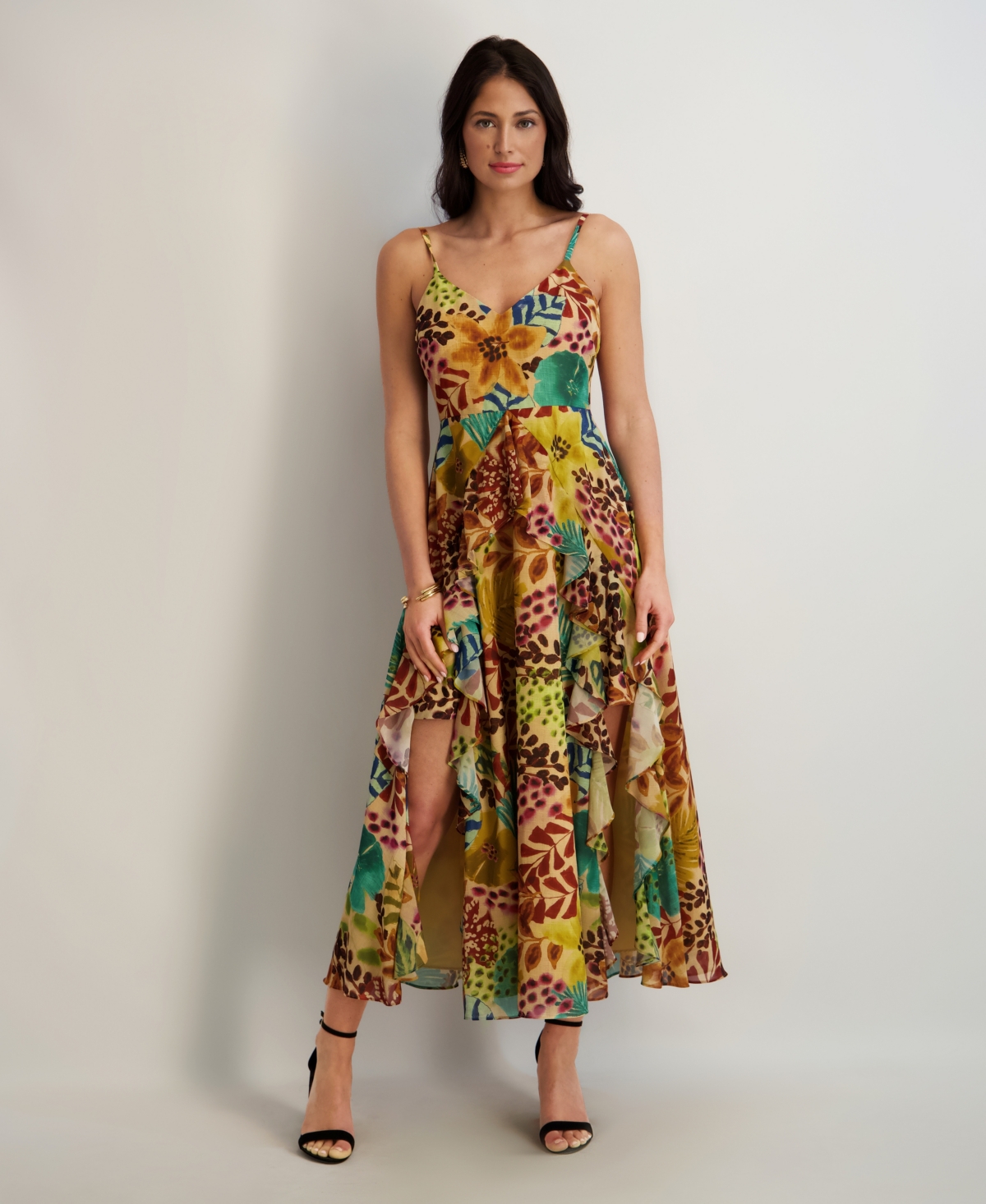 Siena Women’s Printed Chiffon V-Neck Dress – Multi Siena Women’s Printed Chiffon V-Neck Dress – Multi