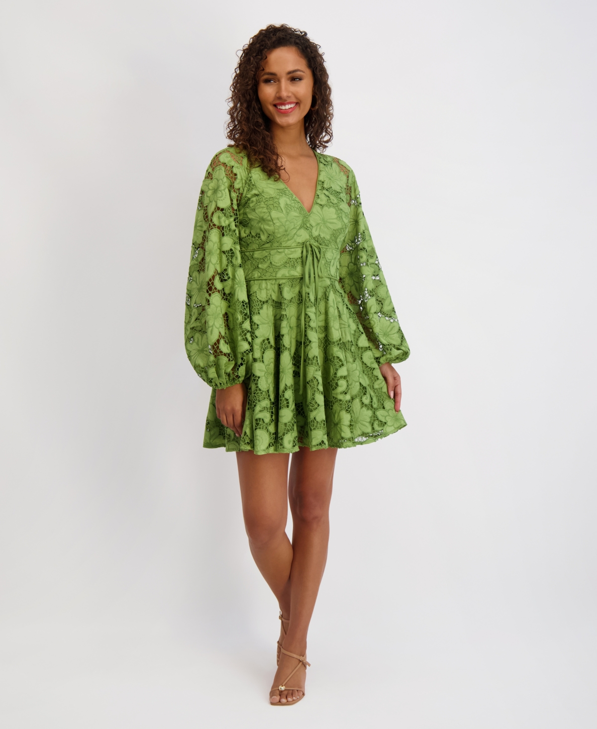 Siena Women’s Printed V-Neck Mini Dress – Sweet Pea