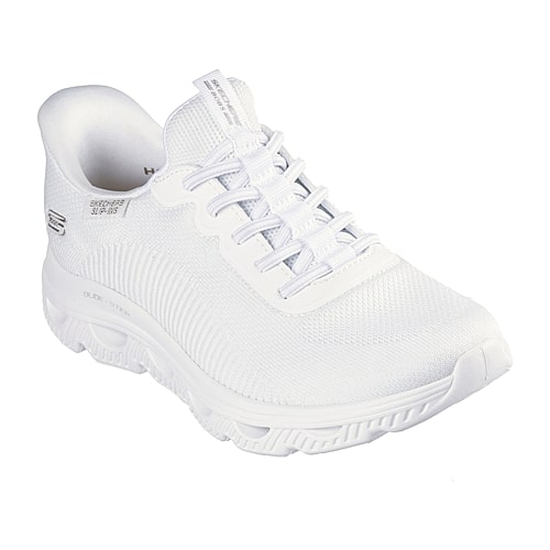Skechers Bobs Hands Free Slip-Ins Hands Free Bobs Sport Arc Wave Womens Slip-On Walking Shoes, 6 1/2 Medium, White Skechers Bobs Hands Free Slip-Ins Hands Free Bobs Sport Arc Wave Womens Slip-On Walking Shoes, 6 1/2 Medium, White