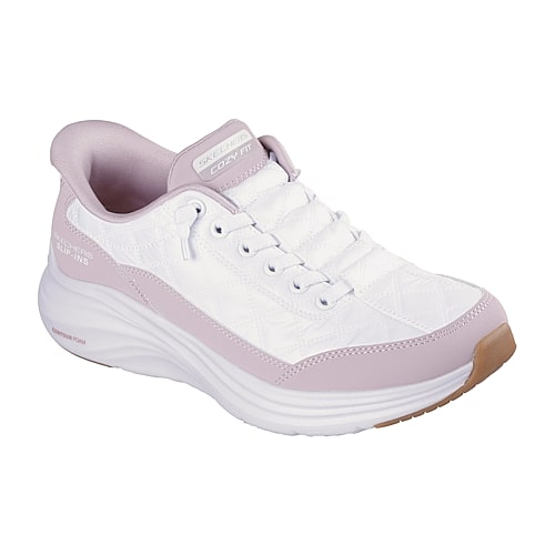Skechers Hands Free Slip-Ins Contour Foam Cozy Womens Almond Closed Toe Slip-On Shoe, 10 Medium, Purple