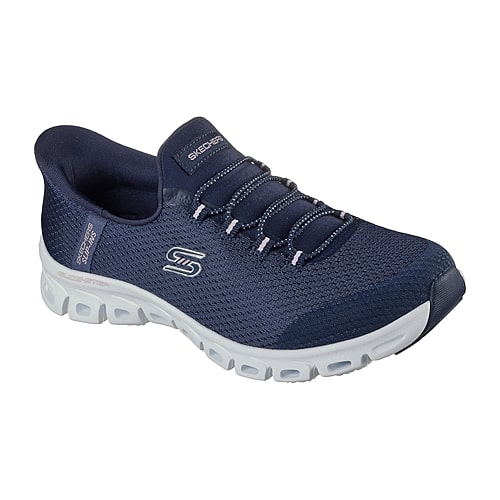Skechers Hands Free Slip-Ins Glide-Step Pursuit Womens Slip-On Walking Shoes Wide Width, 11 Medium, Blue