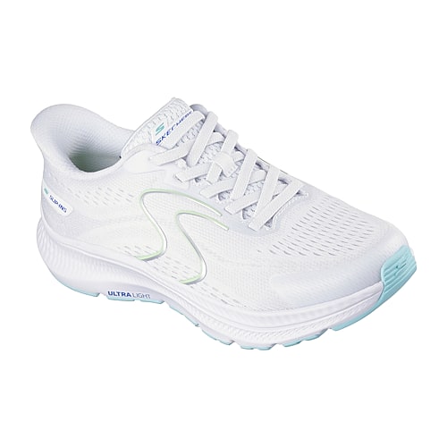 Skechers Hands Free Slip-Ins Go Run Consistent 2.0 Lockhart Womens Running Shoes, 10 Medium, White