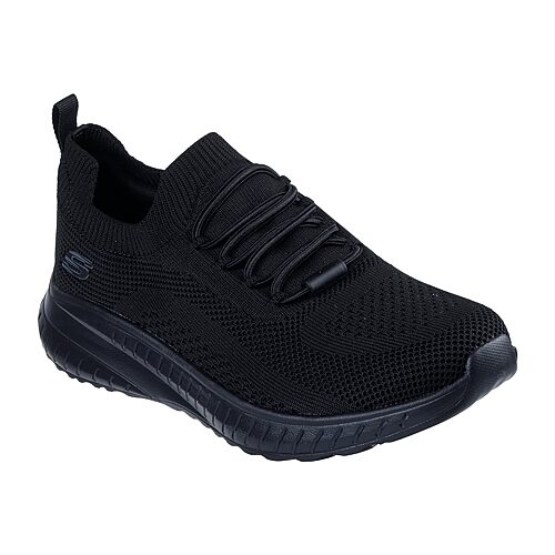 Skechers Squad Chaos Womens Moc Closed Toe Work Shoes, 10 Medium, Black
