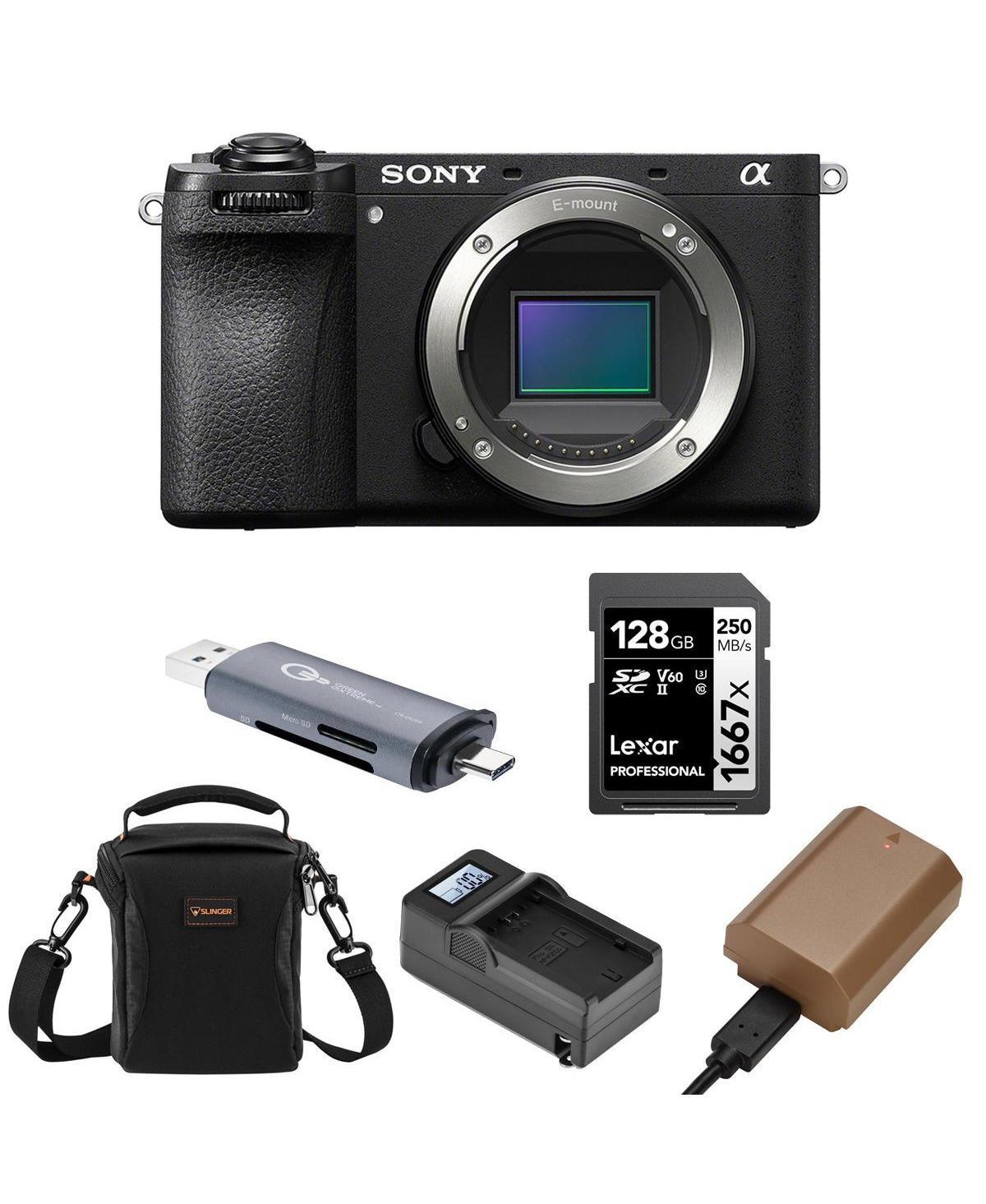 Sony Sony Alpha a6700 Mirrorless Camera Body Bundle with Shoulder Bag, 128GB Sd Card, Card Reader, Extra Battery, Charger – Black Sony Sony Alpha a6700 Mirrorless Camera Body Bundle with Shoulder Bag, 128GB Sd Card, Card Reader, Extra Battery, Charger – Black