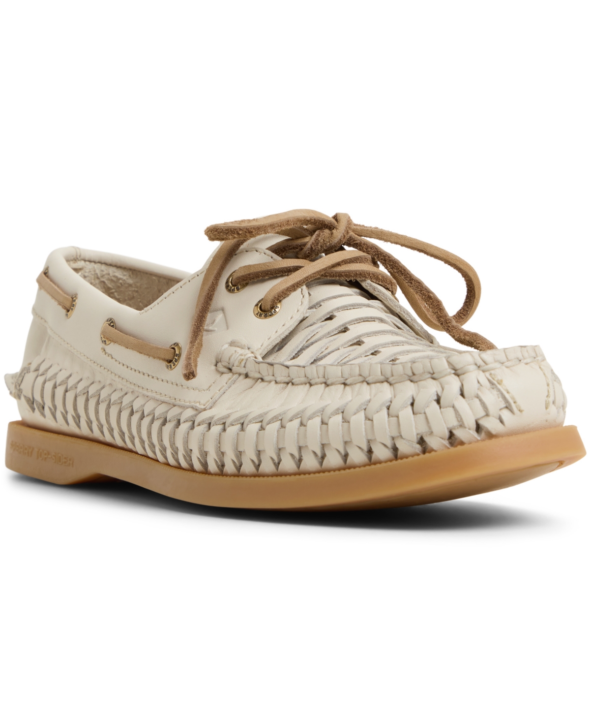 Sperry Women’s Ao 2-Eye Woven Round Toe Boat Shoe – Ivory Sperry Women’s Ao 2-Eye Woven Round Toe Boat Shoe – Ivory