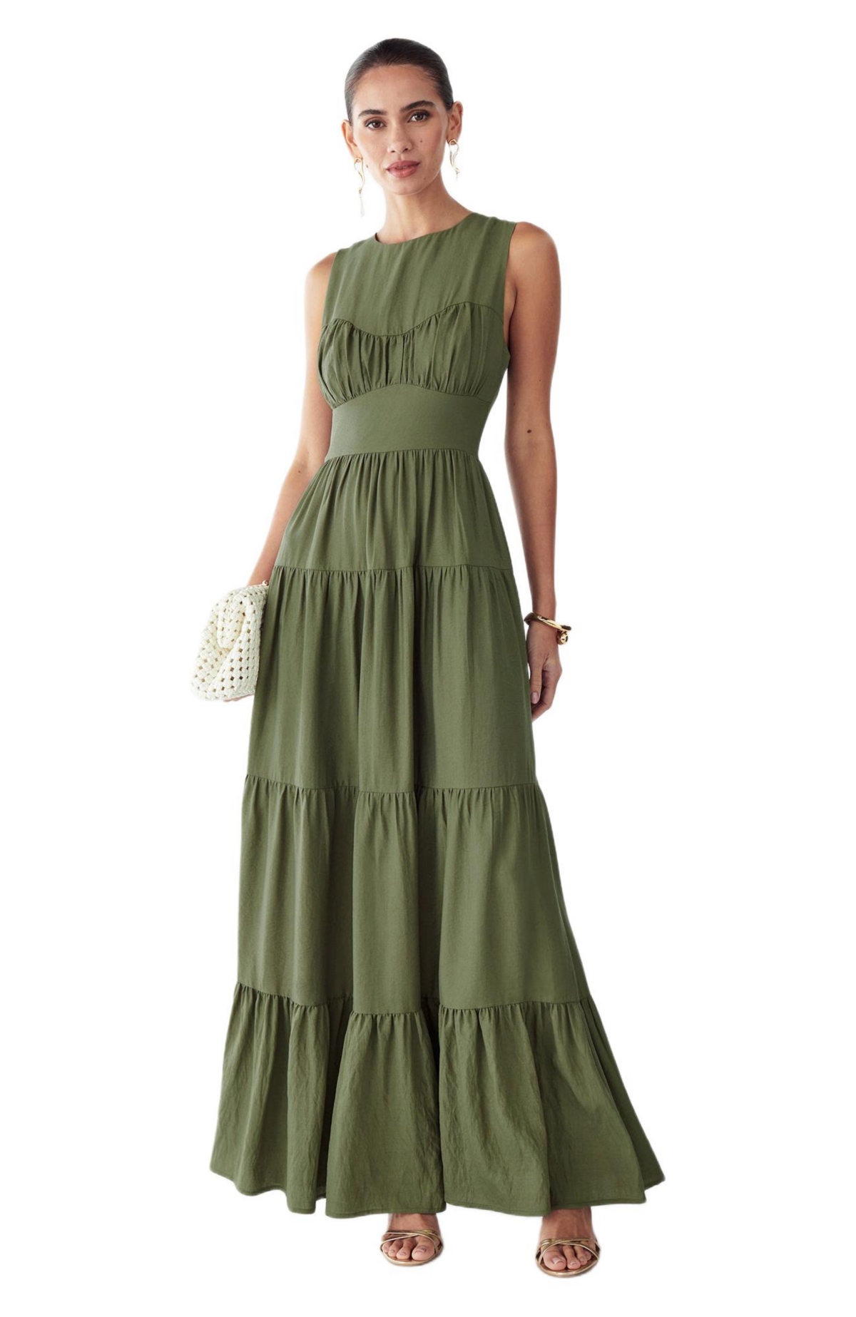 St Mrlo Women’s Elowyn Maxi Dress – Light olive