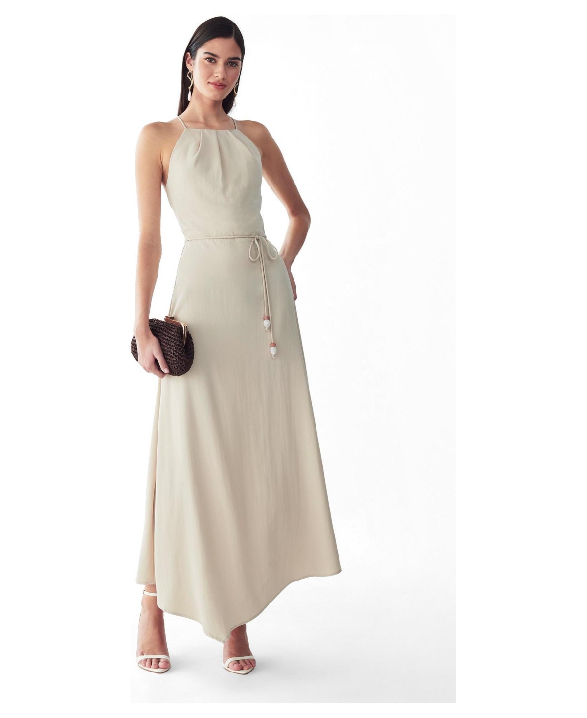 St Mrlo Women’s Marni Midi Dress – Natural St Mrlo Women’s Marni Midi Dress – Natural