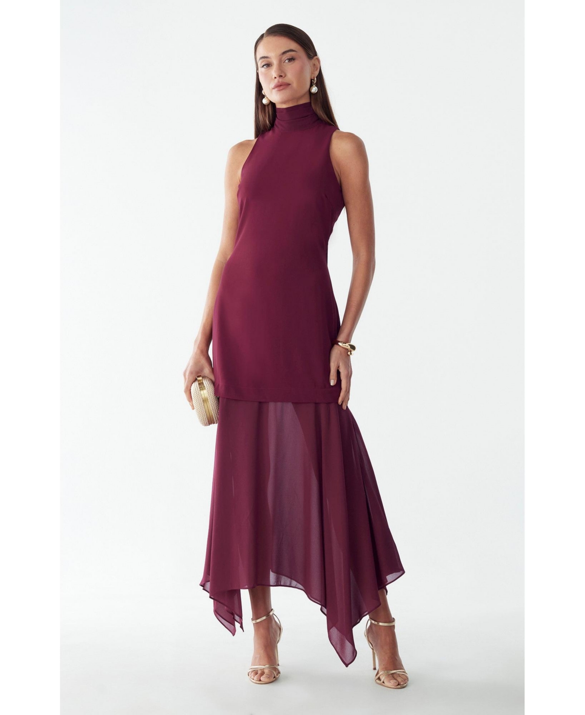 St Mrlo Women’s Oro Midi Dress – Wine St Mrlo Women’s Oro Midi Dress – Wine