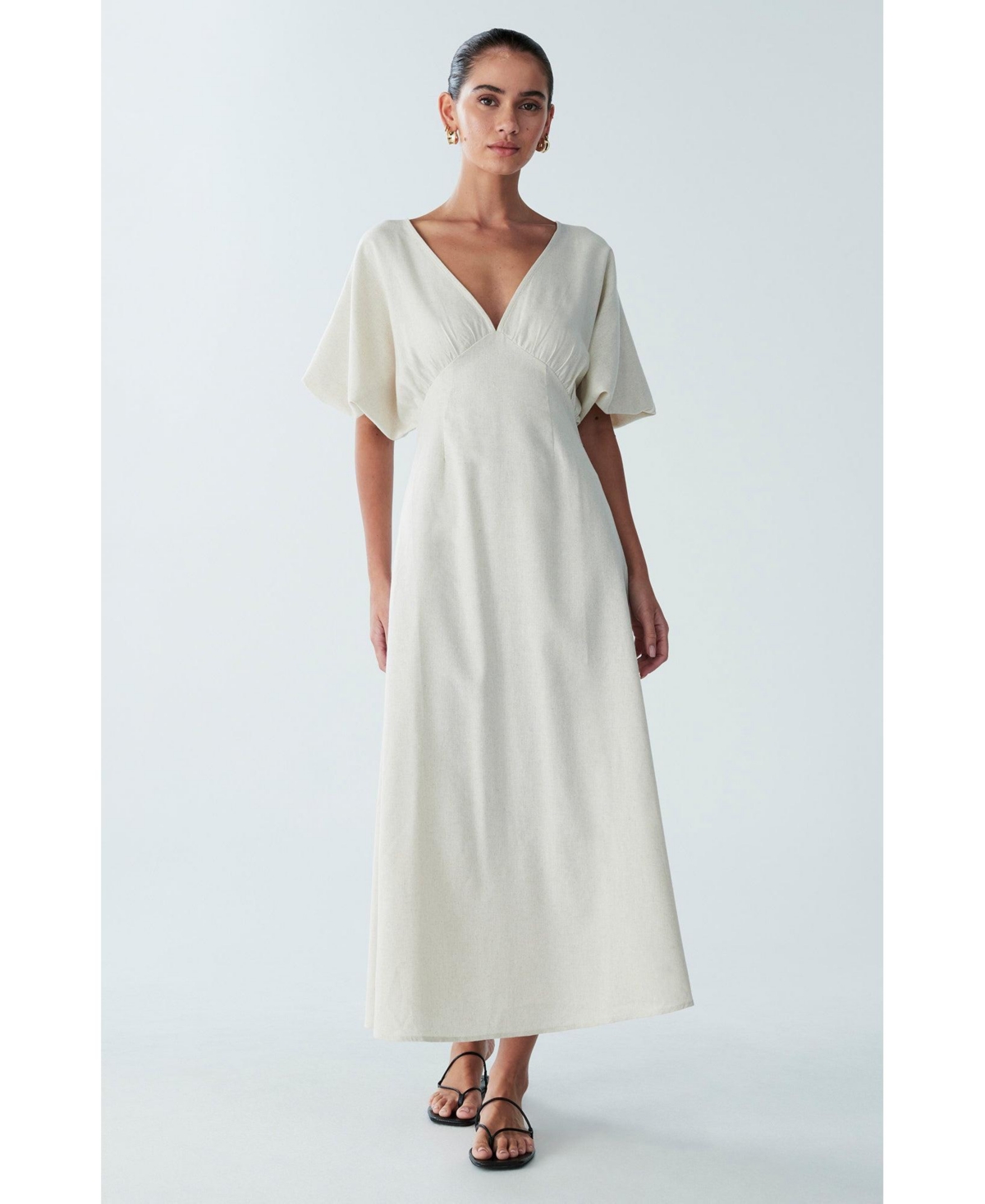 St Mrlo Women’s Palm Midi Dress – Milky White
