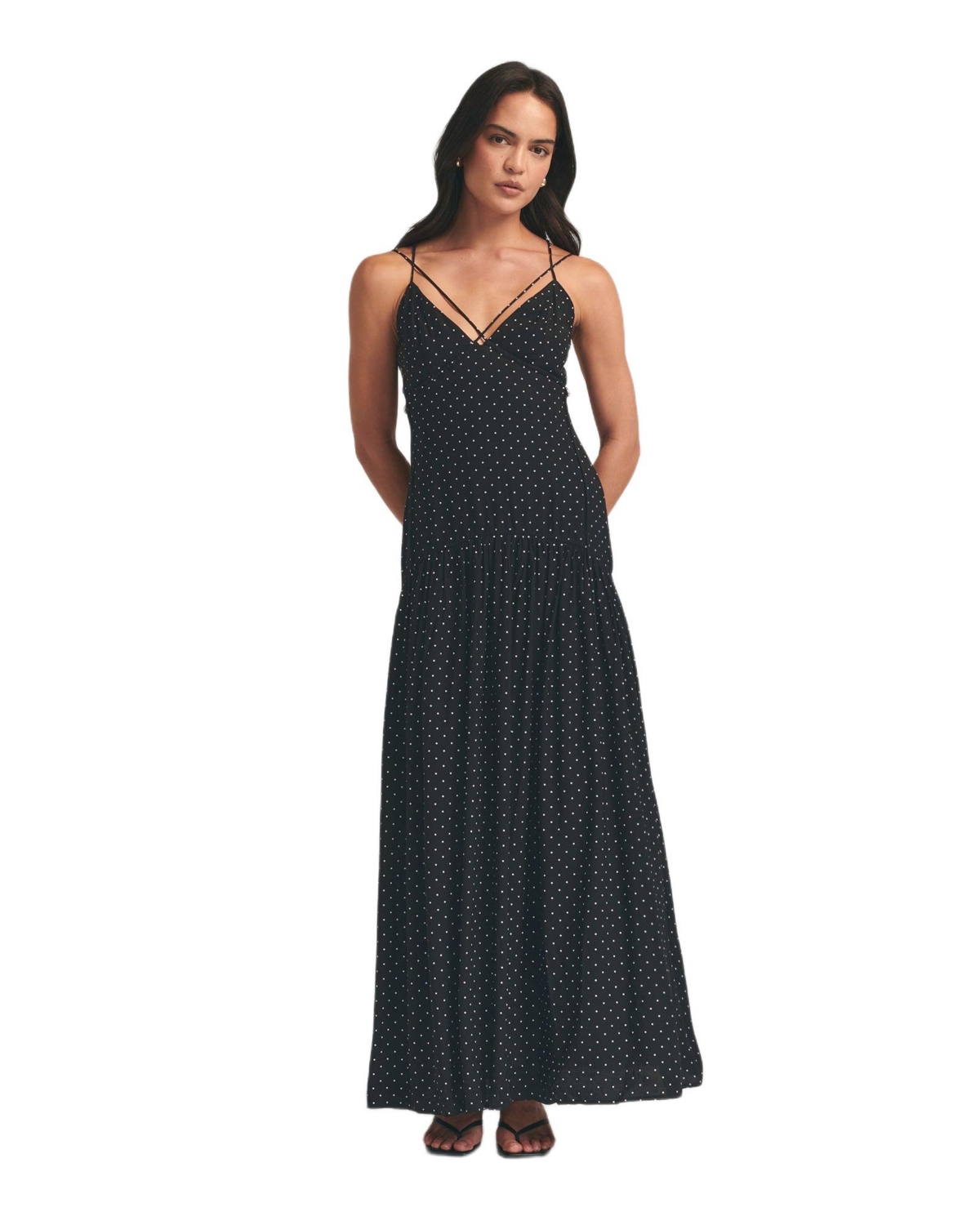 St Mrlo Women’s Paris Maxi Dress – Black base spot St Mrlo Women’s Paris Maxi Dress – Black base spot