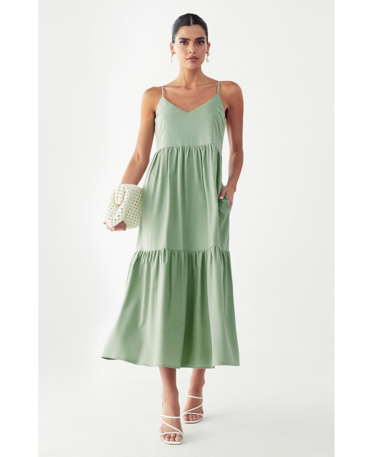 St Mrlo Women’s Phi Phi Midi Dress – Sage green St Mrlo Women’s Phi Phi Midi Dress – Sage green