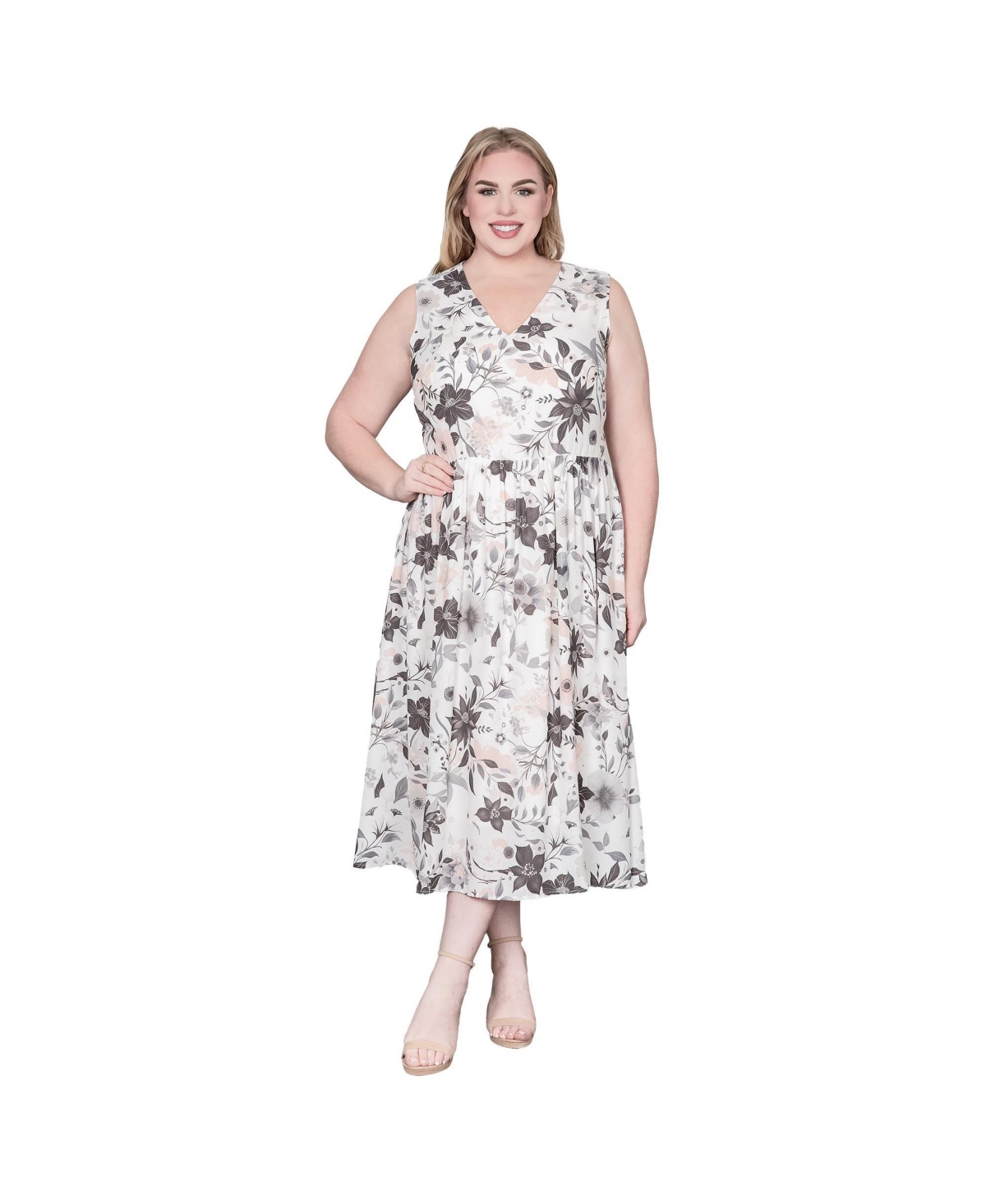 Standards & Practices Women’s Floral-Print V-Neck A-Line Dress – Mono floral Standards & Practices Women’s Floral-Print V-Neck A-Line Dress – Mono floral