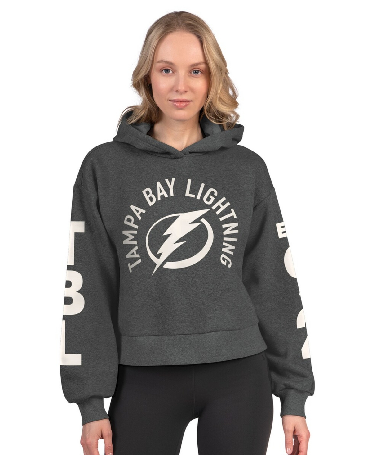 Starter Women’s Heather Charcoal Tampa Bay Lightning Star Player Cropped Fleece Hoodie – Heather Charcoal Starter Women’s Heather Charcoal Tampa Bay Lightning Star Player Cropped Fleece Hoodie – Heather Charcoal