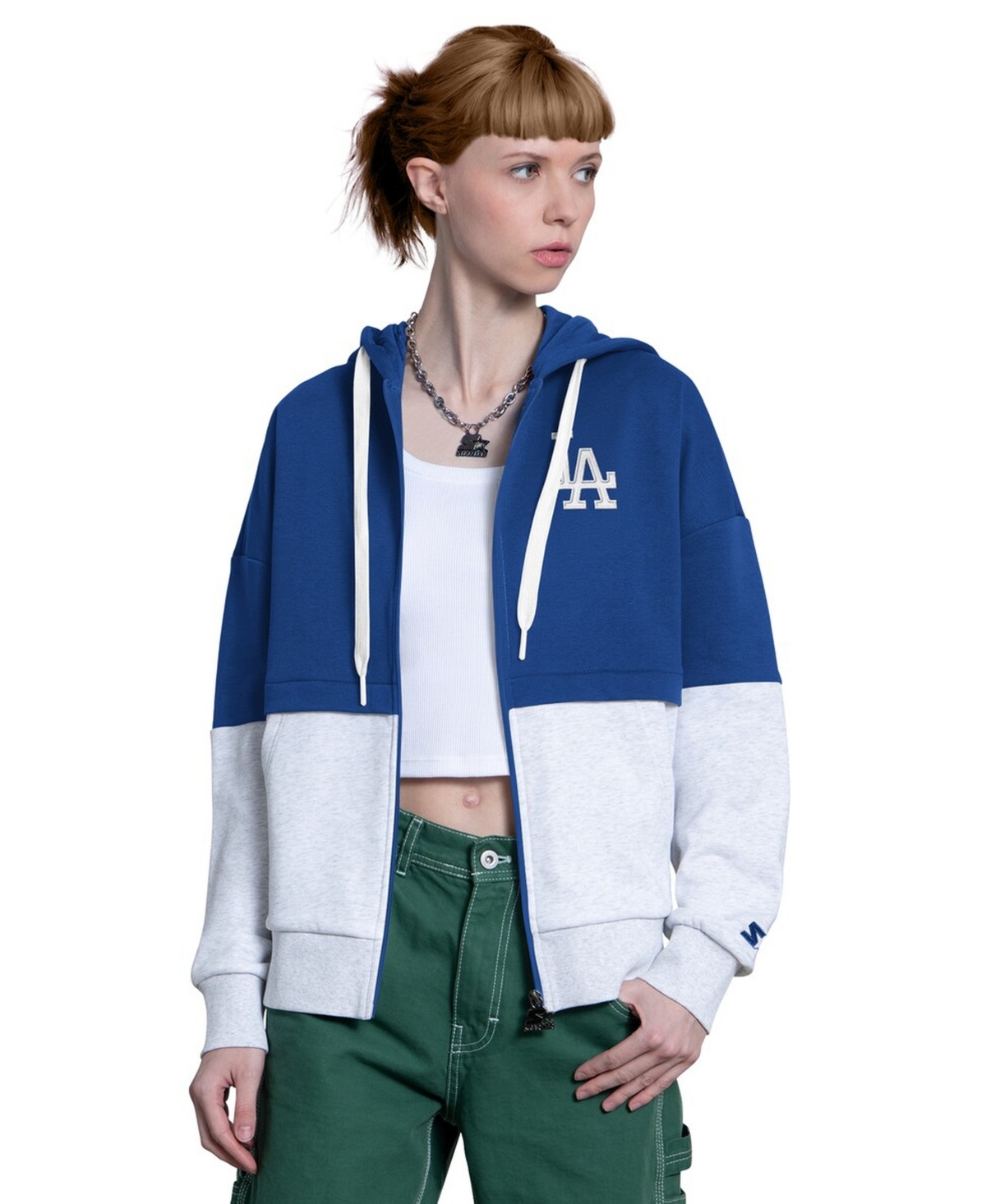 Starter Women’s Royal/Heather Gray Los Angeles Dodgers Wishbone Full-Zip Hoodie – Royal, Heather Gray Starter Women’s Royal/Heather Gray Los Angeles Dodgers Wishbone Full-Zip Hoodie – Royal, Heather Gray