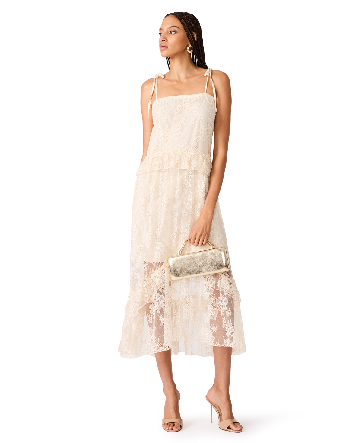 Steve Madden Women’s Kareena Midi Dress – Ivory Steve Madden Women’s Kareena Midi Dress – Ivory