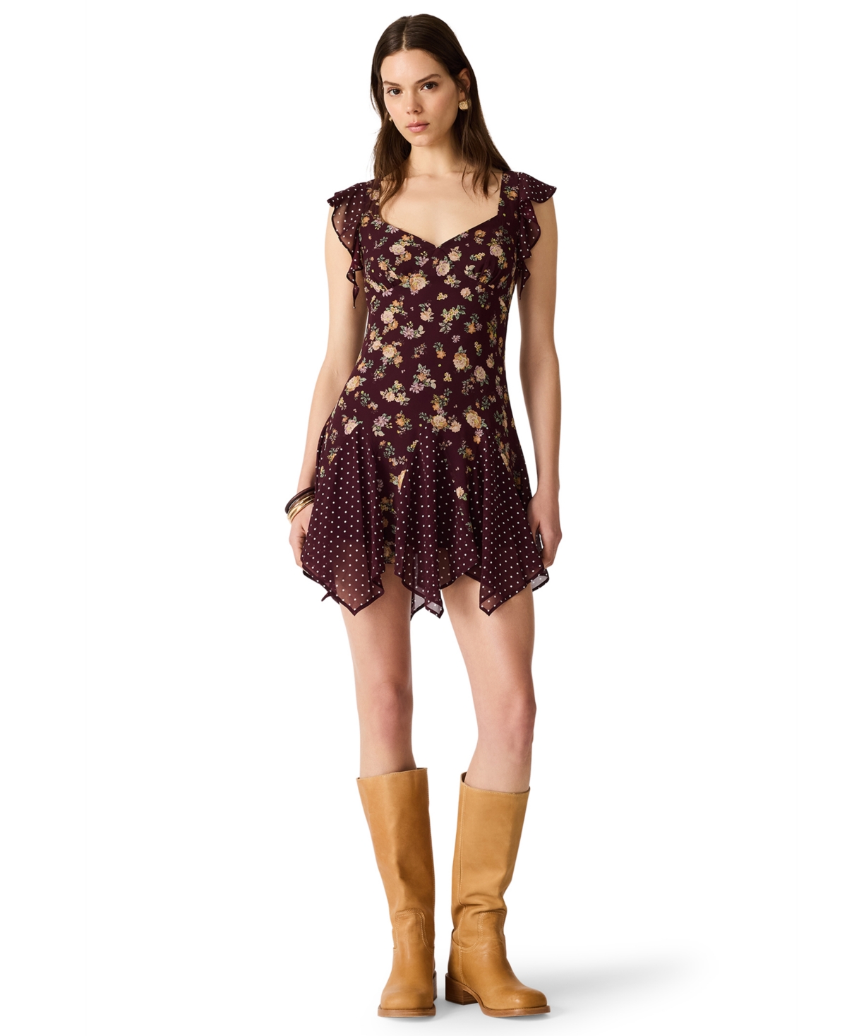 Steve Madden Women’s Tanisha Sweetheart Neck Dress – Port Steve Madden Women’s Tanisha Sweetheart Neck Dress – Port