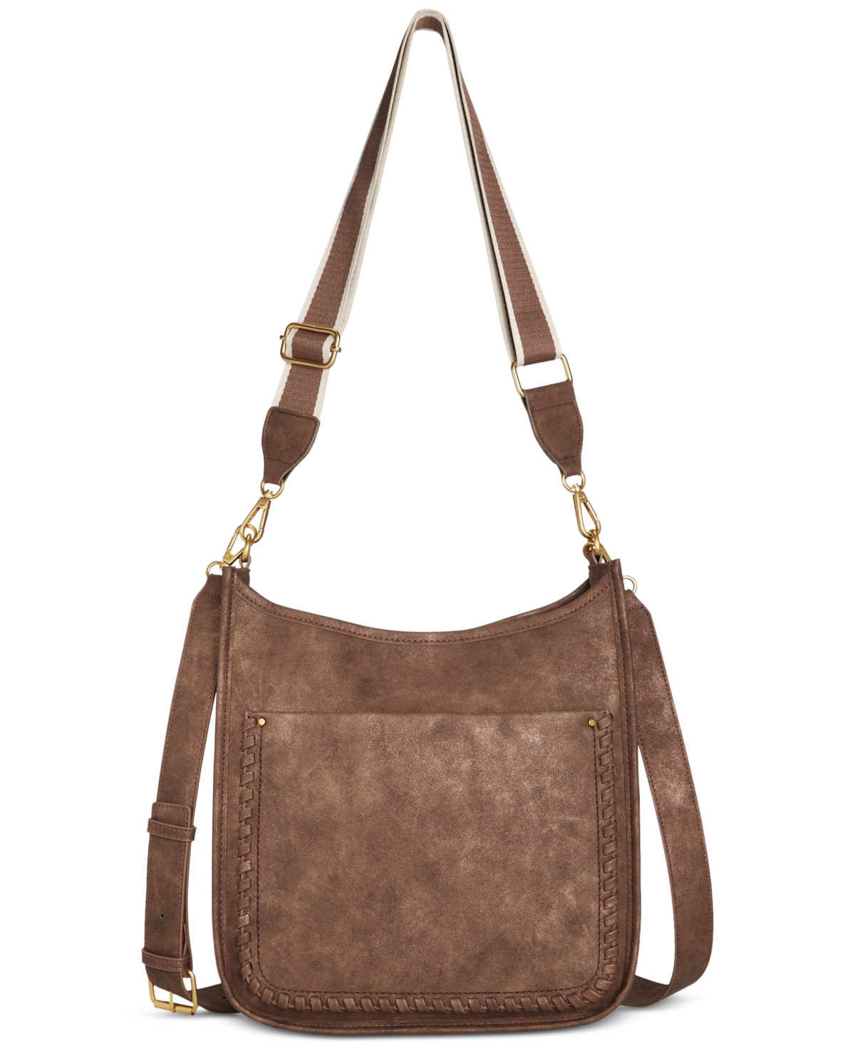 Style & Co Whipstitch Medium Crossbody, Exclusively at Macy’s – Mtl Chocol