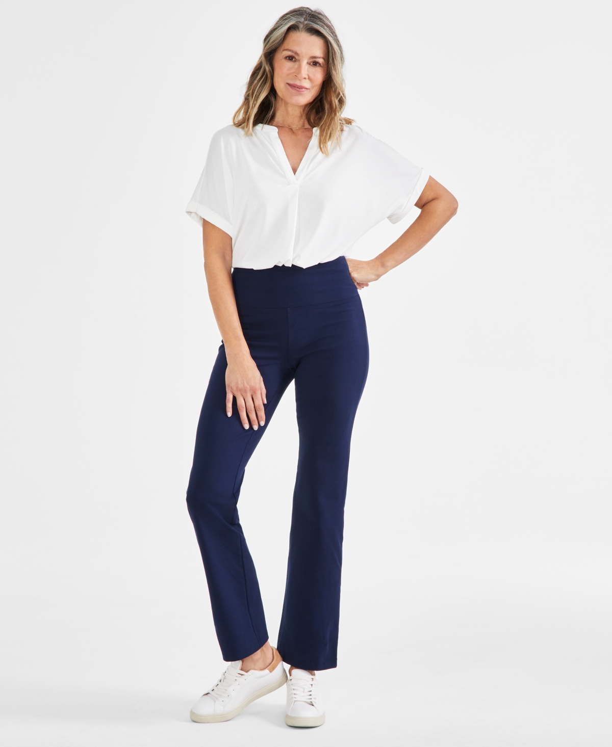 Style & Co Women’s High-Rise Bootcut Leggings, Created for Macy’s – Industrial Blue Style & Co Women’s High-Rise Bootcut Leggings, Created for Macy’s – Industrial Blue