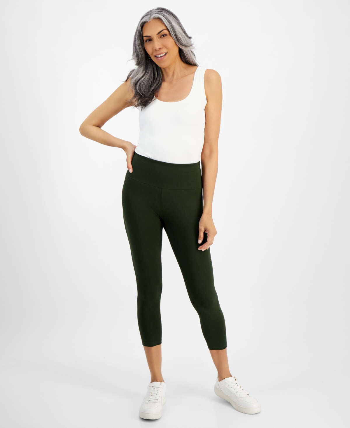 Style & Co Women’s High Rise Cropped Pull-On Leggings, Created for Macy’s – Ultra Olive Style & Co Women’s High Rise Cropped Pull-On Leggings, Created for Macy’s – Ultra Olive