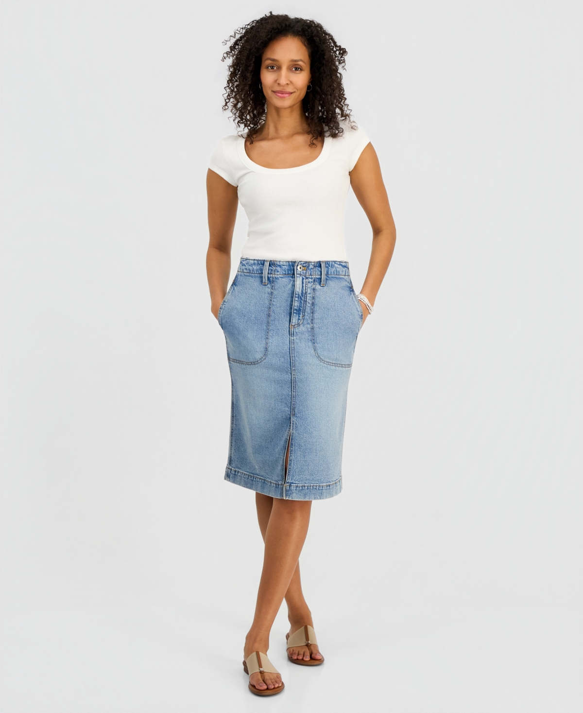 Style & Co Women’s High-Rise Denim Skirt, Macy’s Exclusive – Kara Wash Style & Co Women’s High-Rise Denim Skirt, Macy’s Exclusive – Kara Wash
