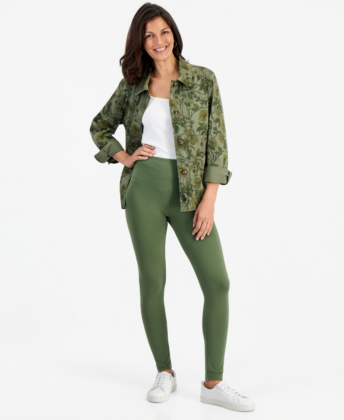 Style & Co Women’s High Rise Leggings, Created for Macy’s – Leafy Clove