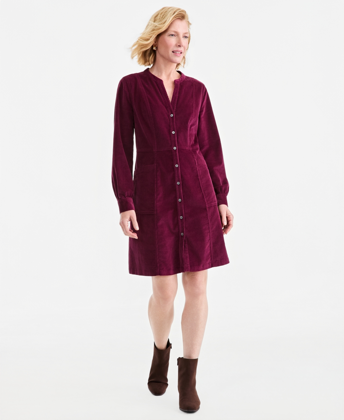 Style & Co Women’s Long-Sleeve Corduroy Dress, Macy’s Exclusive – New Brickberry Style & Co Women’s Long-Sleeve Corduroy Dress, Macy’s Exclusive – New Brickberry