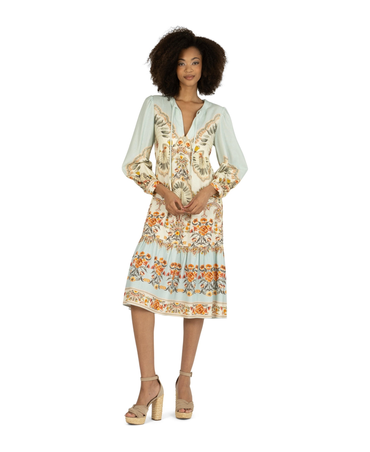 Super Natural by Secret Mission Women’s Sia Dress – Light blue tropical print Super Natural by Secret Mission Women’s Sia Dress – Light blue tropical print