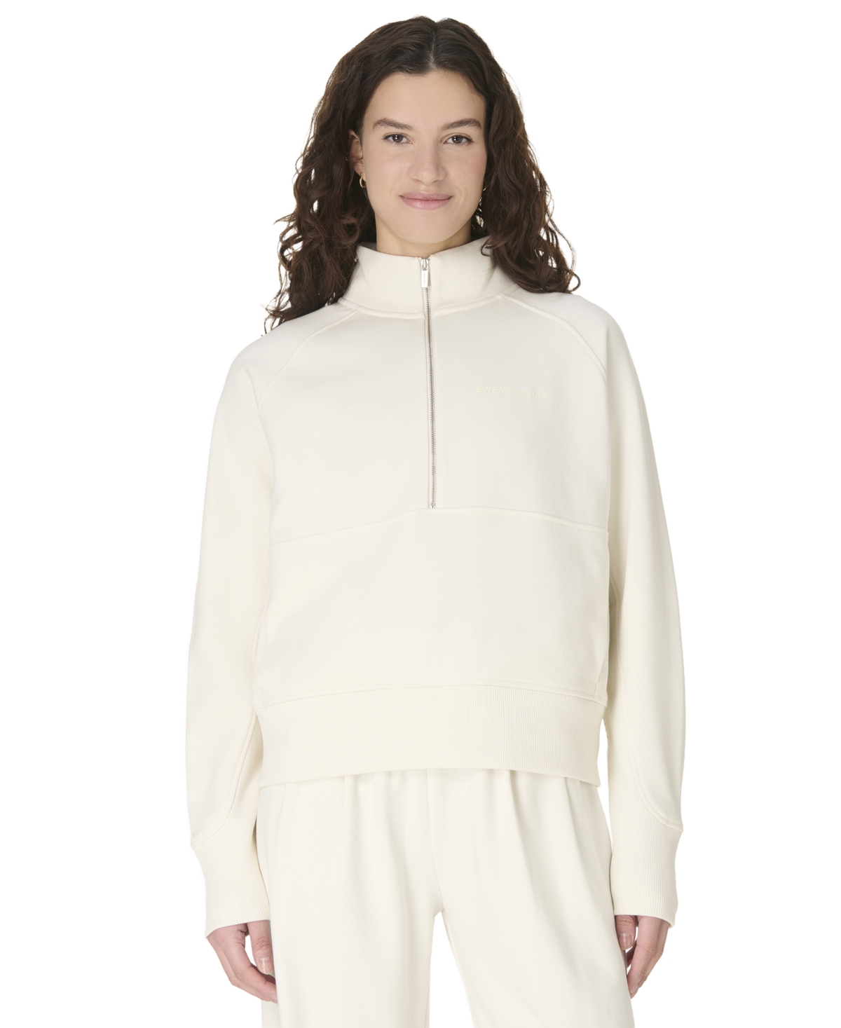 Sweaty Betty Women’s Revive Rib-Mix Funnel Neck Hoodie – Lily White Sweaty Betty Women’s Revive Rib-Mix Funnel Neck Hoodie – Lily White