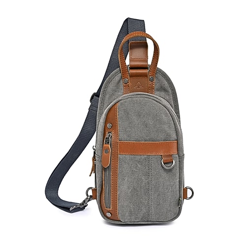TSD Brand Agave Crossbody Bag, One Size, Gray TSD Brand Agave Crossbody Bag, One Size, Gray