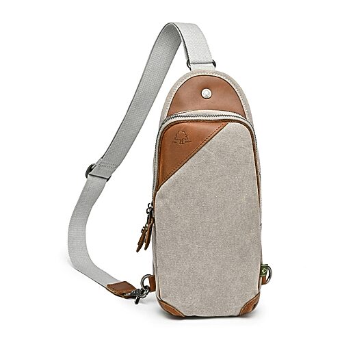 TSD Brand Canna Crossbody Bag, One Size, Gray TSD Brand Canna Crossbody Bag, One Size, Gray