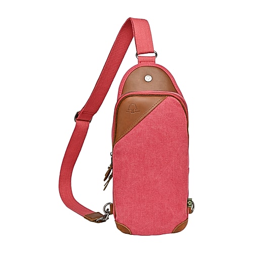 TSD Brand Canna Crossbody Bag, One Size, Red
