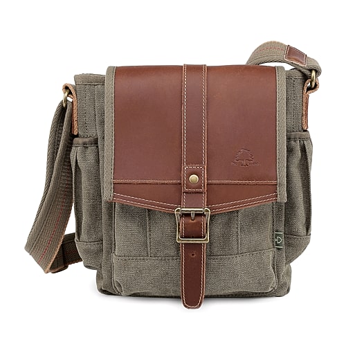 TSD Brand Turtle Ridge Crossbody, One Size, Green