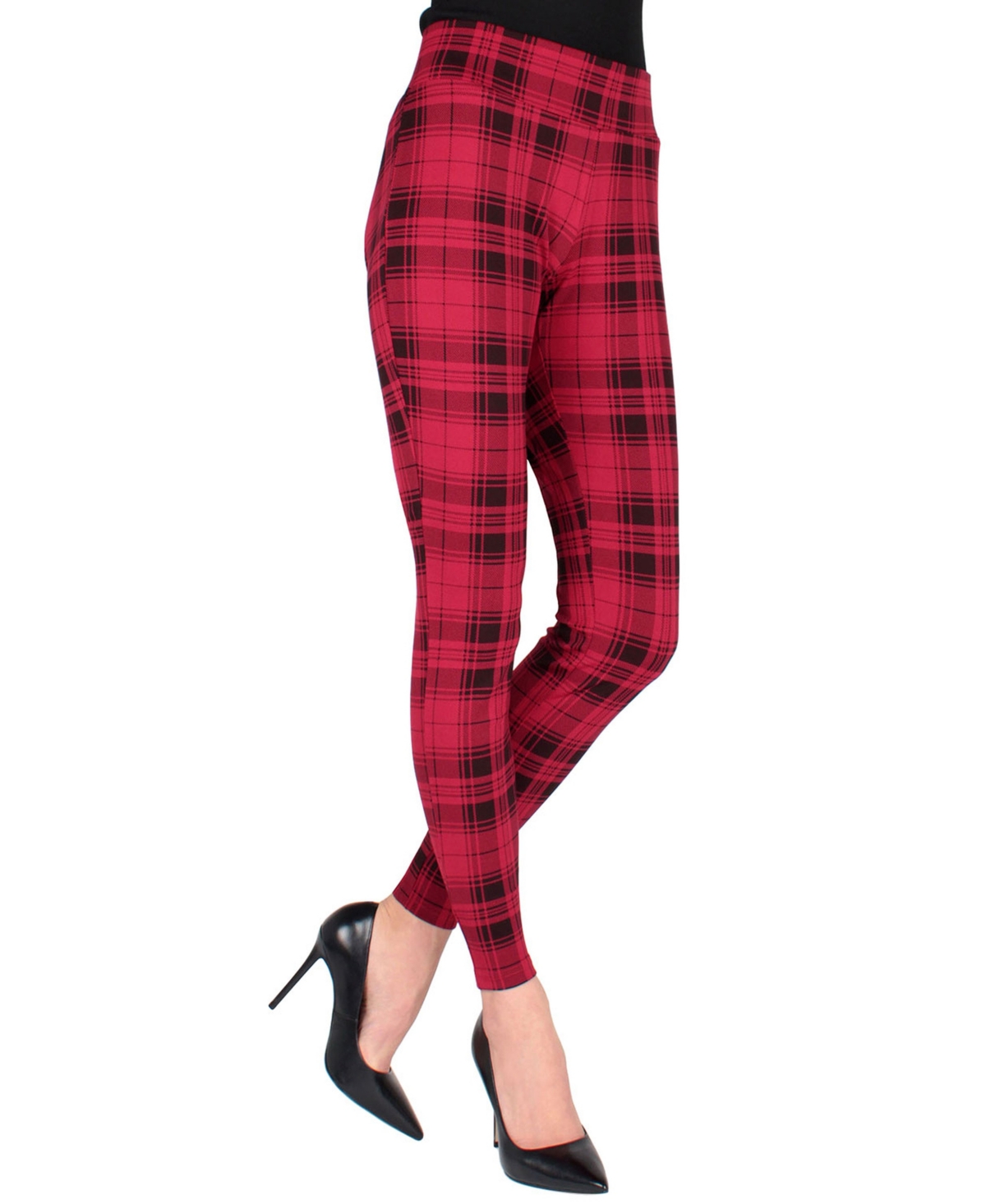 Tartan Shaping Women’s Leggings – Black/red Tartan Shaping Women’s Leggings – Black/red