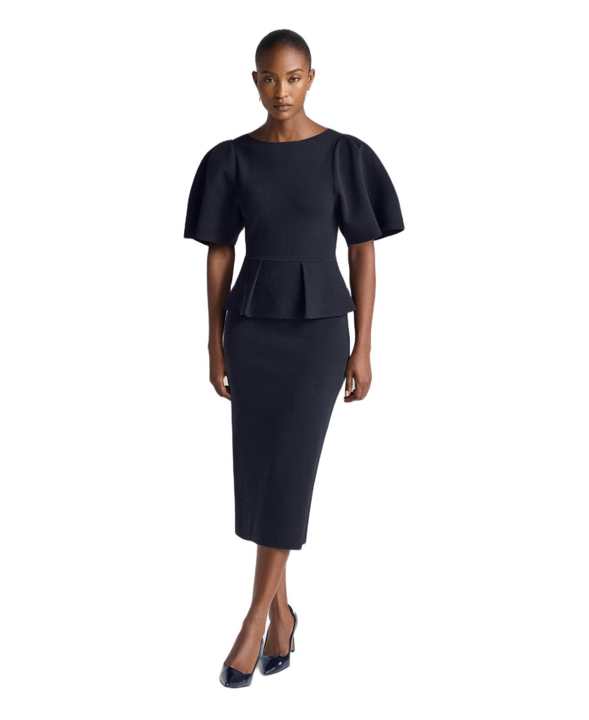 The Fold Women’s Nocara Sculpt Knit Dress – Navy The Fold Women’s Nocara Sculpt Knit Dress – Navy