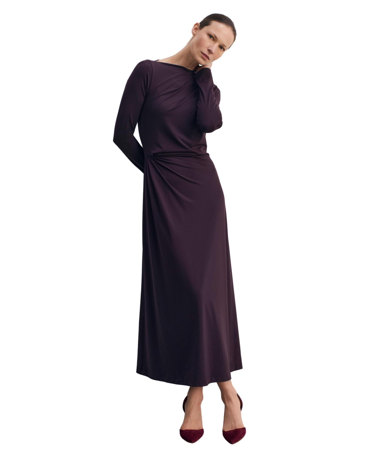 The Fold Women’s Rona Jersey Dress – Purple