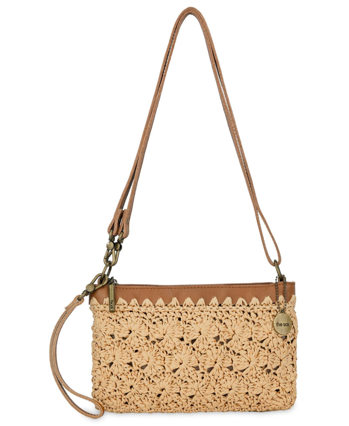 The Sak Vita Convertible Small Wristlet Shoulder Handbag – Natural Primrose Straw The Sak Vita Convertible Small Wristlet Shoulder Handbag – Natural Primrose Straw