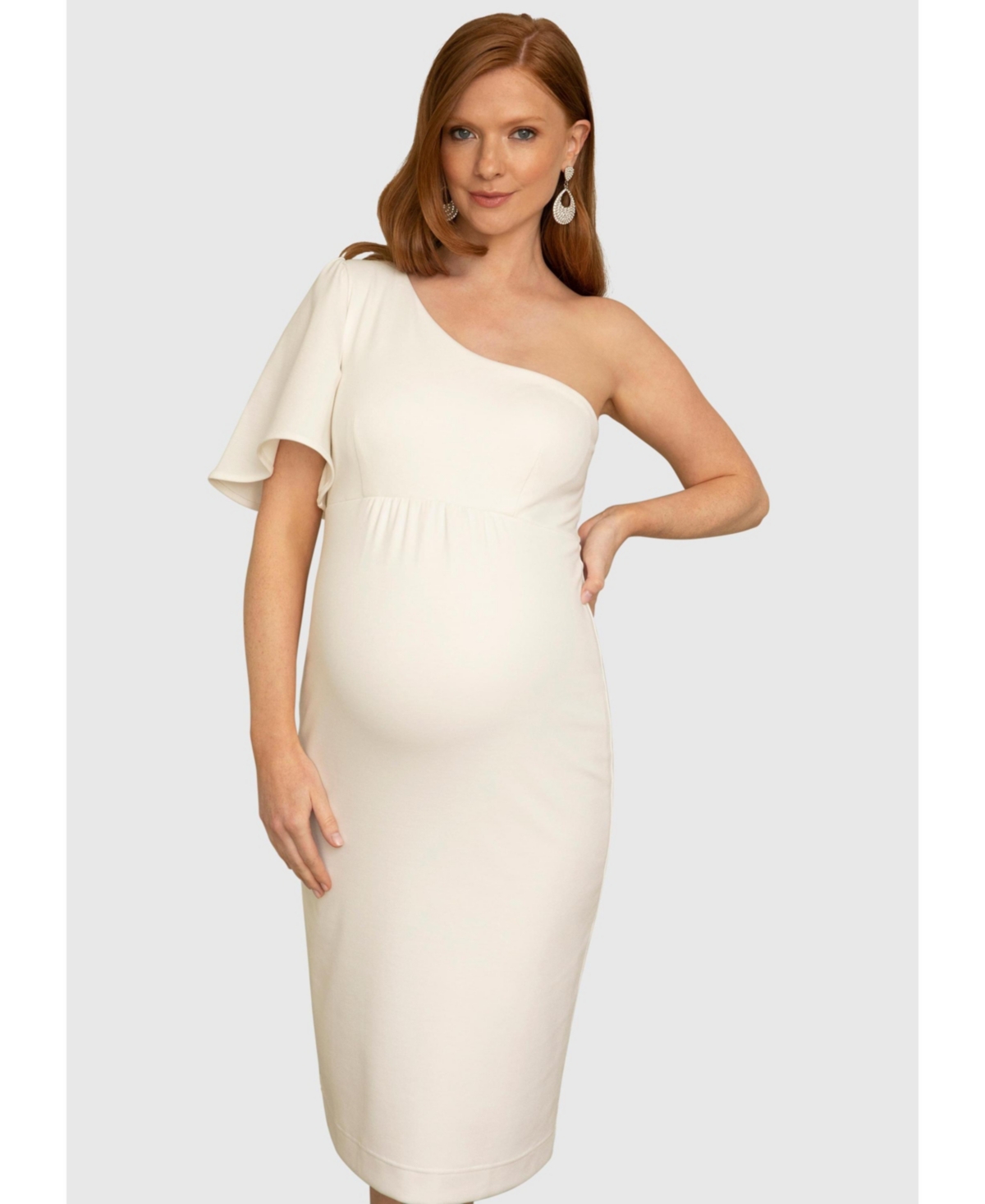 Tiffany Rose Maternity Women’s Taylor One Shoulder Dress – Ivory Tiffany Rose Maternity Women’s Taylor One Shoulder Dress – Ivory